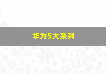 华为5大系列