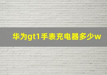 华为gt1手表充电器多少w