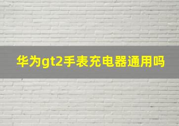 华为gt2手表充电器通用吗