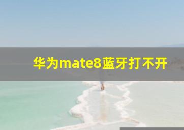 华为mate8蓝牙打不开