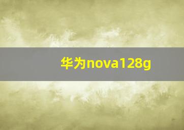 华为nova128g