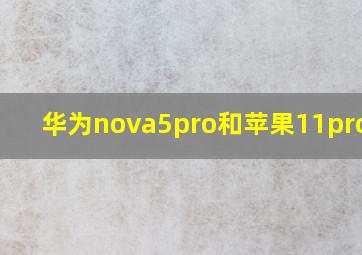 华为nova5pro和苹果11promax