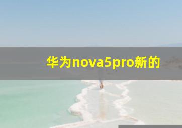 华为nova5pro新的