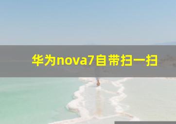 华为nova7自带扫一扫