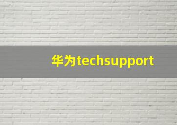 华为techsupport