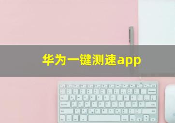 华为一键测速app