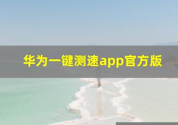 华为一键测速app官方版