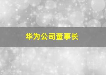 华为公司董事长