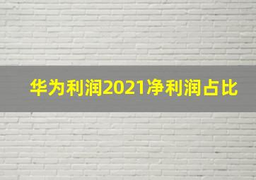 华为利润2021净利润占比