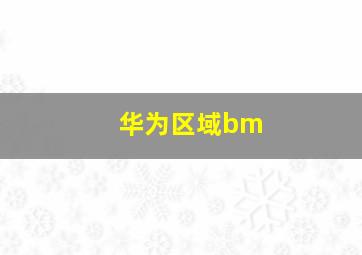 华为区域bm