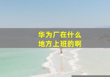 华为厂在什么地方上班的啊