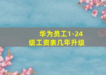 华为员工1-24级工资表几年升级