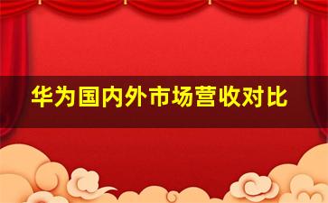 华为国内外市场营收对比