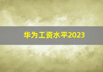 华为工资水平2023