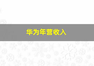 华为年营收入