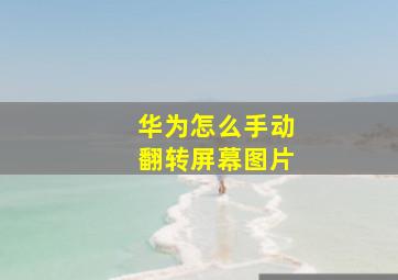 华为怎么手动翻转屏幕图片