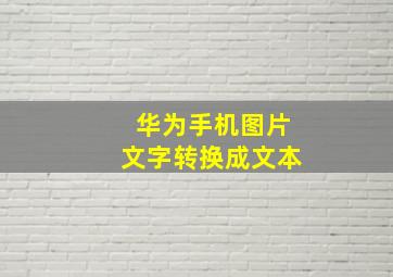 华为手机图片文字转换成文本