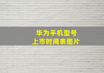 华为手机型号上市时间表图片