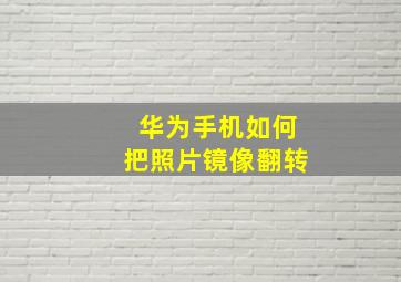 华为手机如何把照片镜像翻转