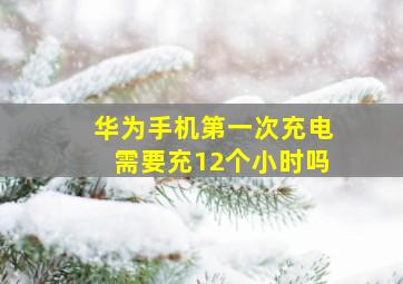 华为手机第一次充电需要充12个小时吗