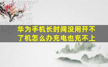 华为手机长时间没用开不了机怎么办充电也充不上