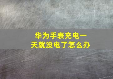 华为手表充电一天就没电了怎么办