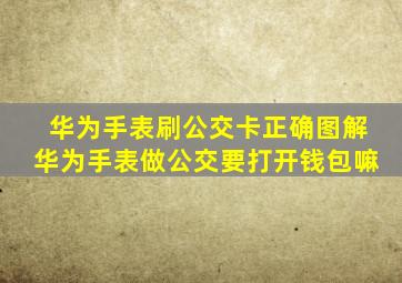 华为手表刷公交卡正确图解华为手表做公交要打开钱包嘛