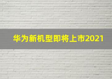 华为新机型即将上市2021