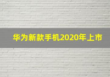 华为新款手机2020年上市