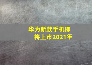 华为新款手机即将上市2021年