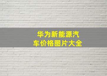 华为新能源汽车价格图片大全