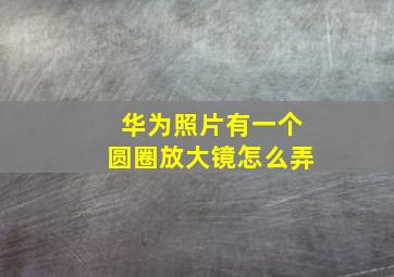 华为照片有一个圆圈放大镜怎么弄