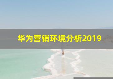 华为营销环境分析2019