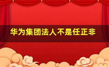 华为集团法人不是任正非