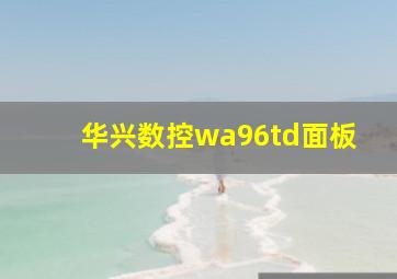 华兴数控wa96td面板