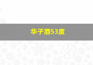 华子酒53度