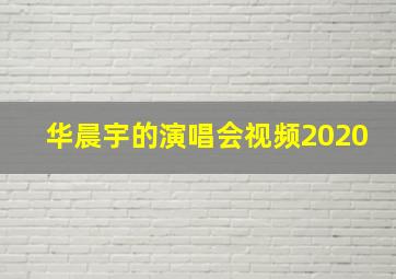 华晨宇的演唱会视频2020