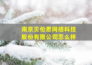 南京贝伦思网络科技股份有限公司怎么样