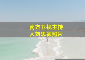 南方卫视主持人刘思颖照片