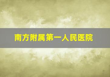 南方附属第一人民医院