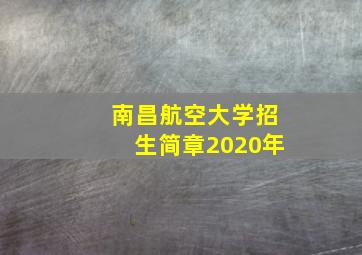 南昌航空大学招生简章2020年