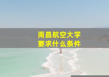 南昌航空大学要求什么条件