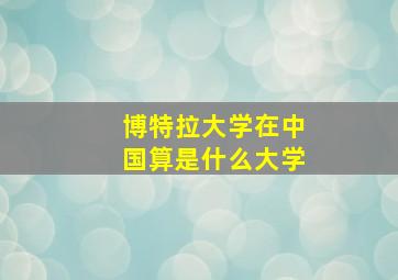 博特拉大学在中国算是什么大学