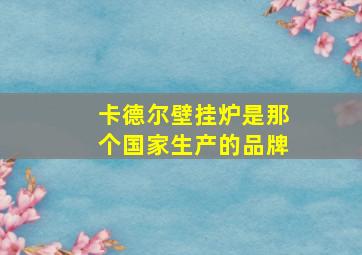 卡德尔壁挂炉是那个国家生产的品牌