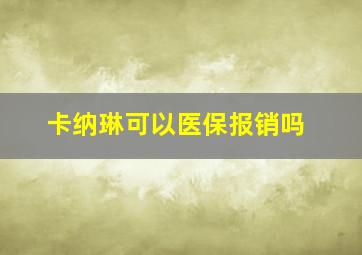 卡纳琳可以医保报销吗