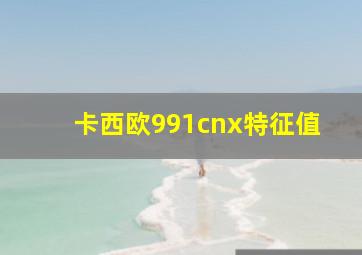 卡西欧991cnx特征值