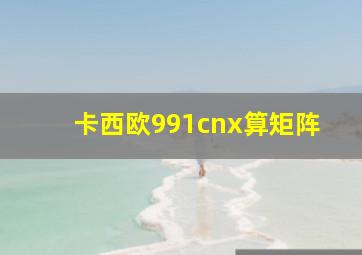 卡西欧991cnx算矩阵