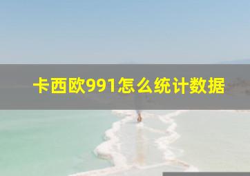 卡西欧991怎么统计数据