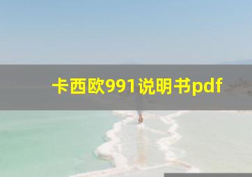 卡西欧991说明书pdf