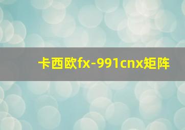 卡西欧fx-991cnx矩阵